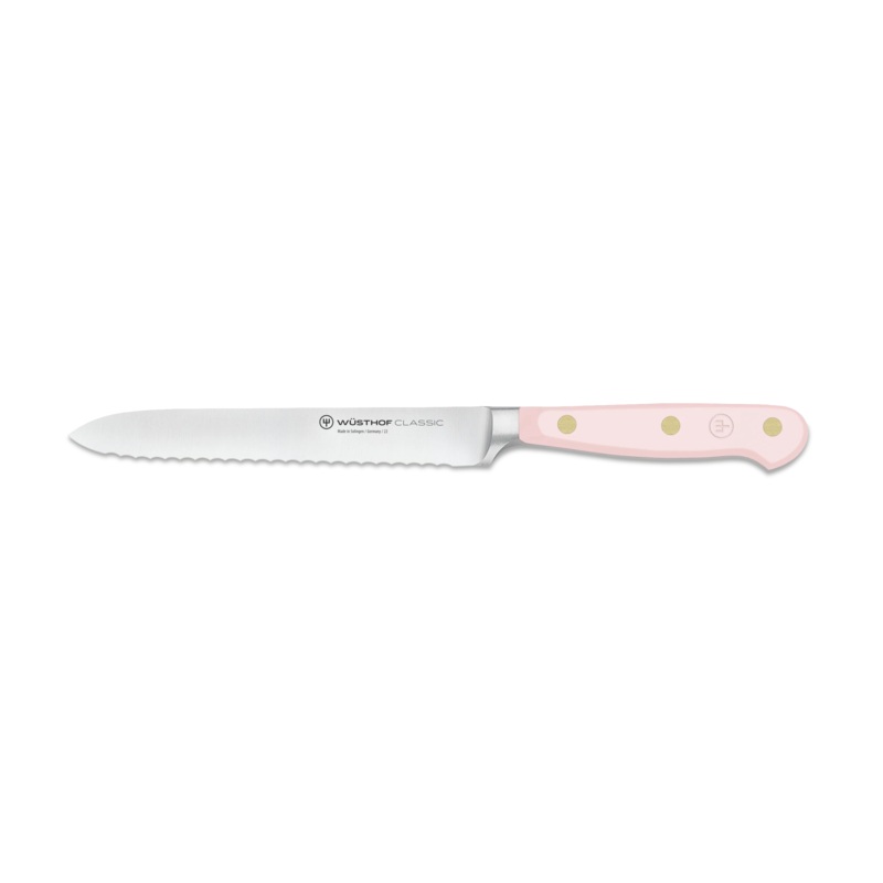 Wusthof 5" Classic Serrated Knife- Pink Himalayan Salt
