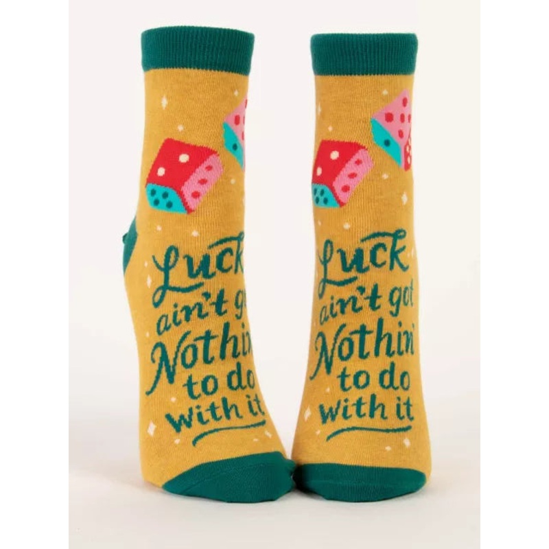 Blue Q Women Ankle Socks- Luck ain't got nothin' to do with it