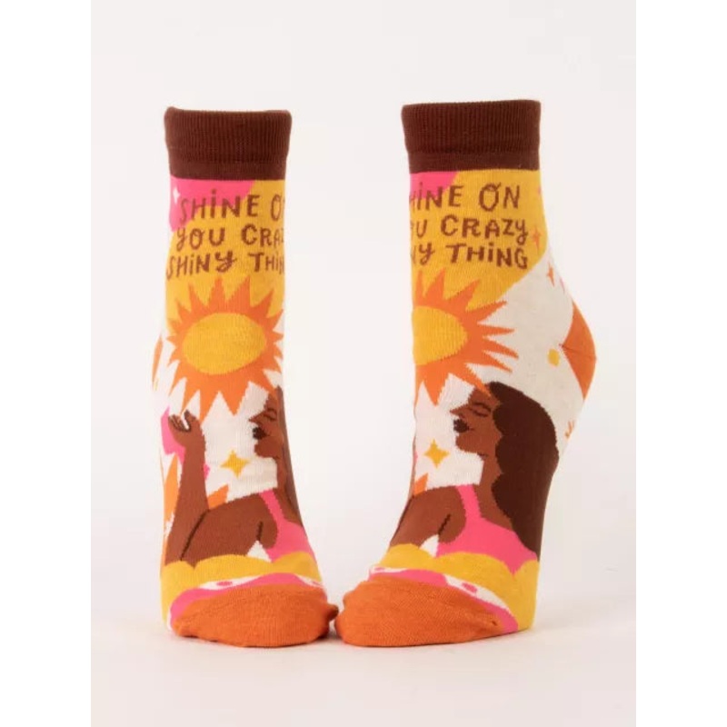 Blue Q Women Ankle Socks- Shine On You Crazy Shiny Thing