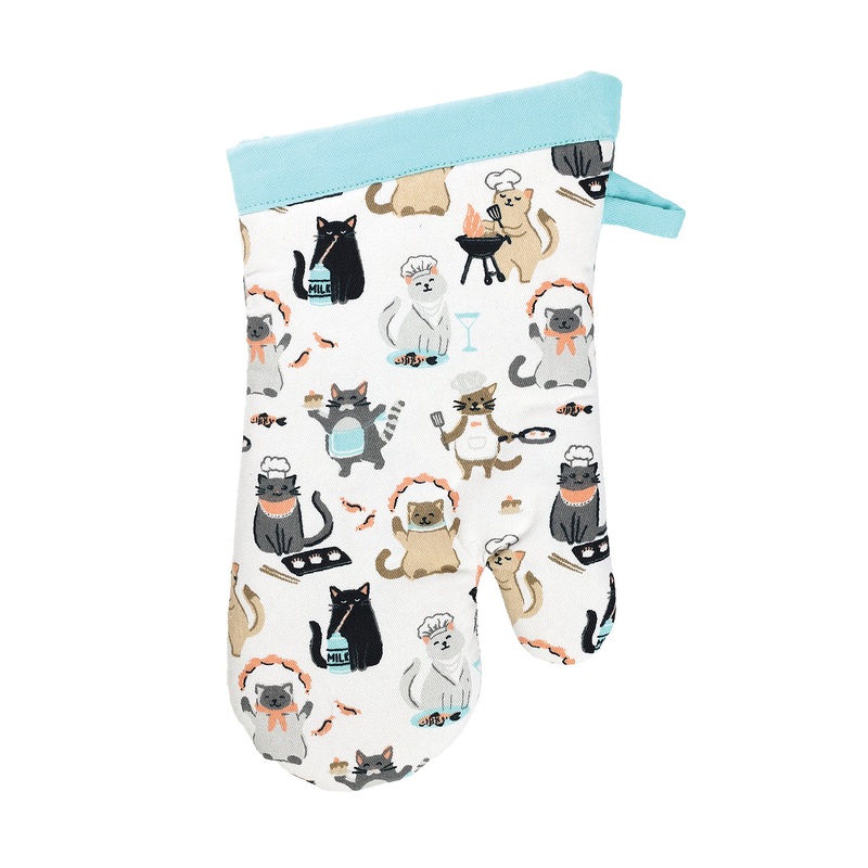 Mu Kitchen Oven Mitt- Culinary Cats