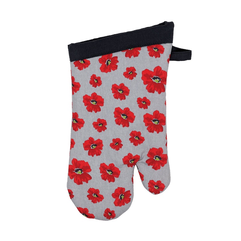 Mu Kitchen Oven Mitt- New Poppy
