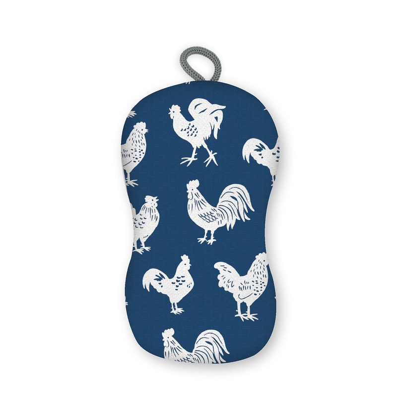 Mu Kitchen Scrub Sponge- Blue Rooster