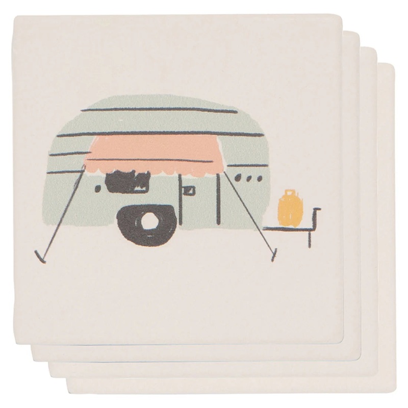 Now Designs Soak Up Coasters- Happy Camper