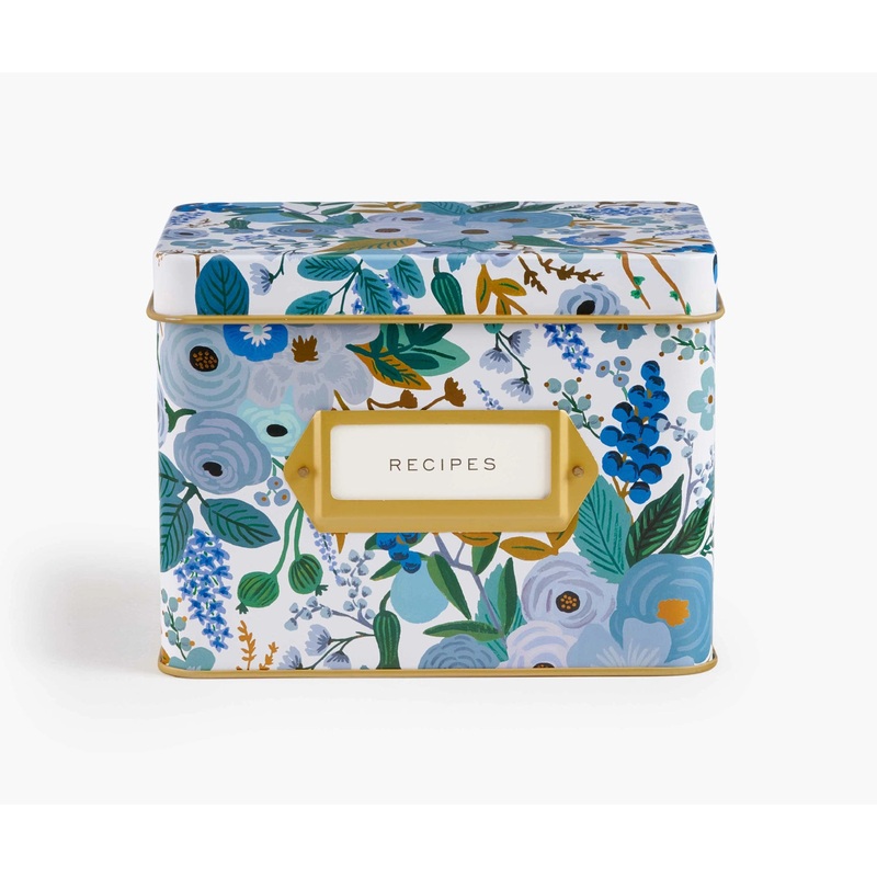 Rifle Paper Co. Recipe Box- Garden Party Blue