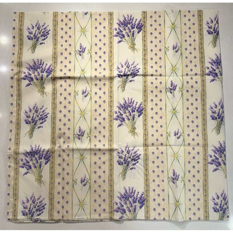 Le Cluny- Provence Lavender Creme Tablecloth (58" Square)