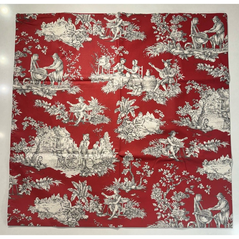 Le Cluny- Provence Villandry Red Tablecloth (58" Square)
