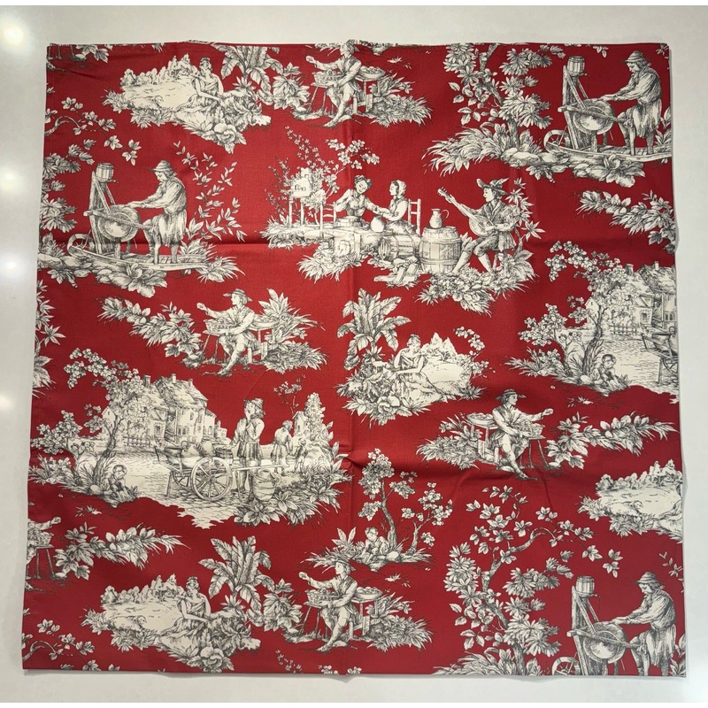 Le Cluny- Provence Villandry Red Tablecloth (60"x 96")