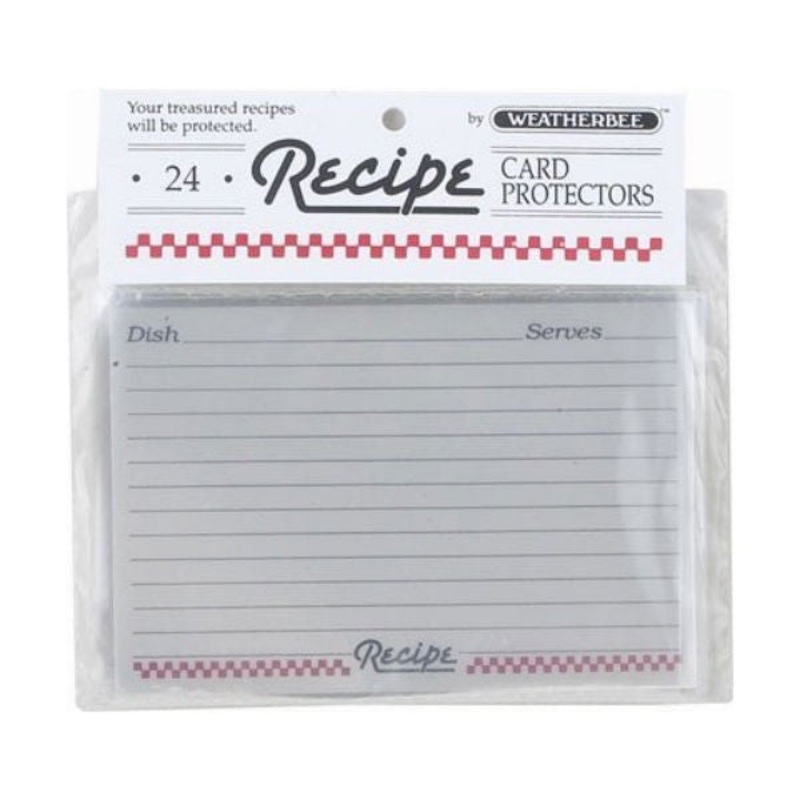HIC Weatherbee Recipe Cards Protectors - 4" x 6"