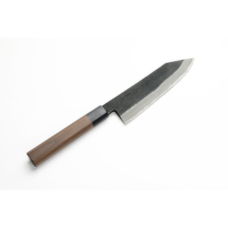 Kikuichi- KURO Kurouchi Carbon Steel 7" Santoku