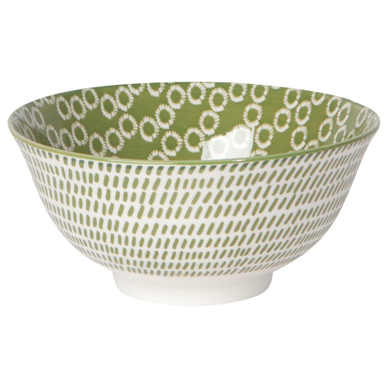 Now Designs 6" Stamped Bowl - Green Ring