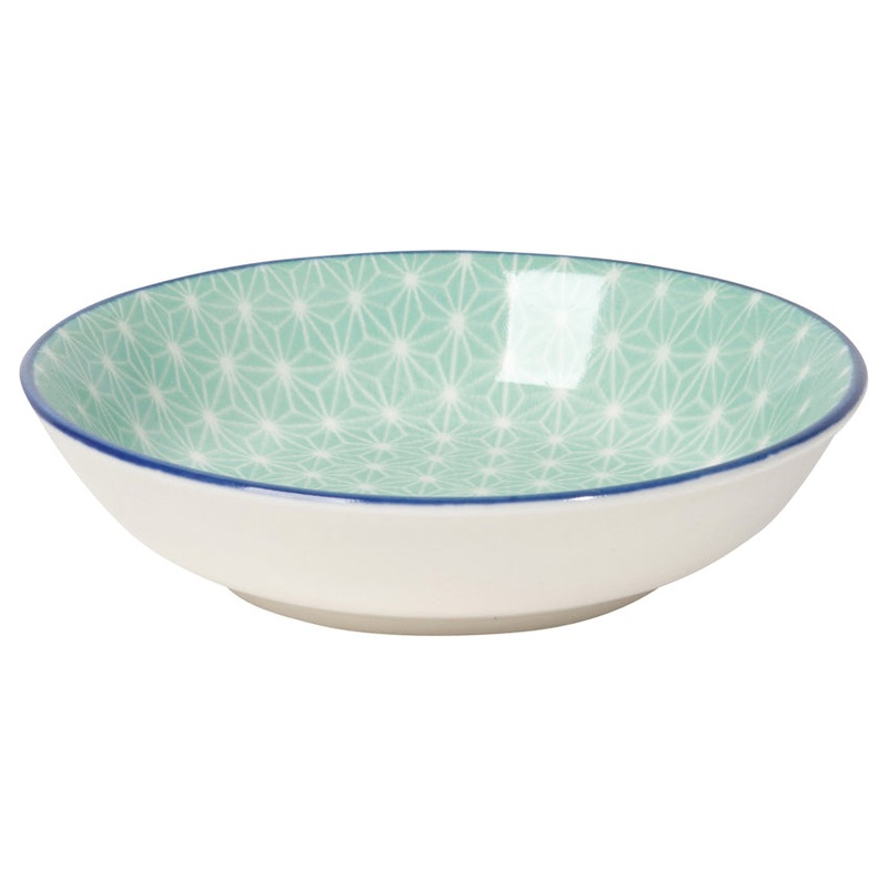 Now Designs Stamped Dipping Bowl - Aqua Stars