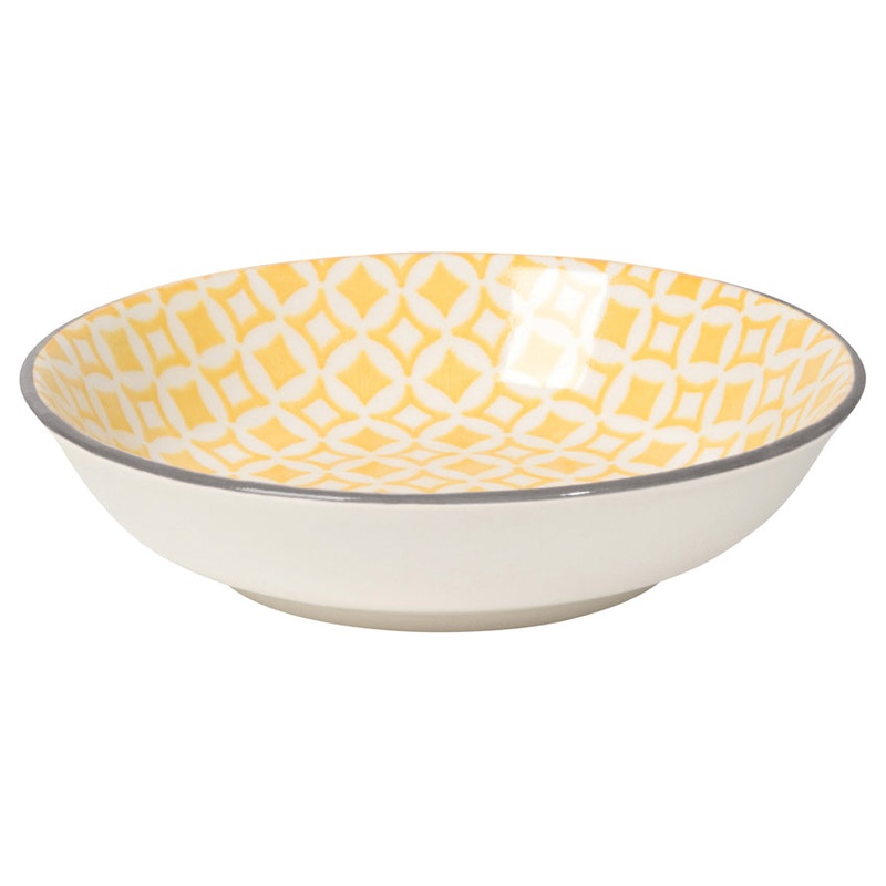 Now Designs Stamped Dipping Bowl - Yellow Diamonds