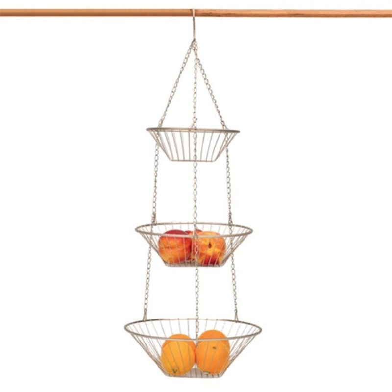 R.S.V.P. Wire Hanging Basket - Nickel
