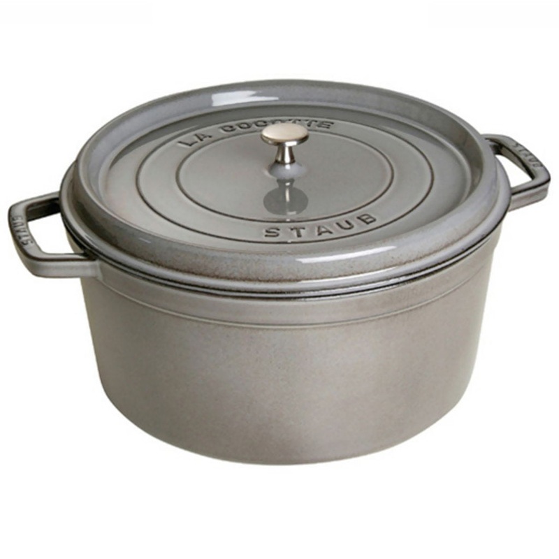 Staub 7 Qt Round Cocotte - Graphite (Promo)