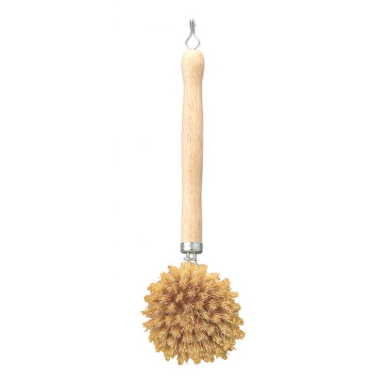 HIC Natural Bristle Vegetable and Dish Brush