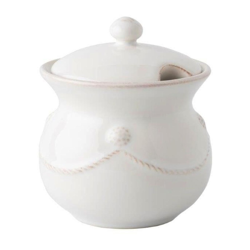 Juliska Berry & Thread Lidded Sugar Pot - White