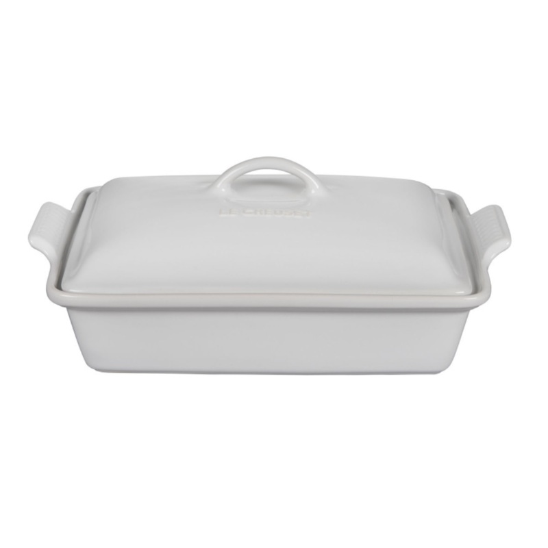 Le Creuset 4 Qt Heritage Rectangular Casserole - White