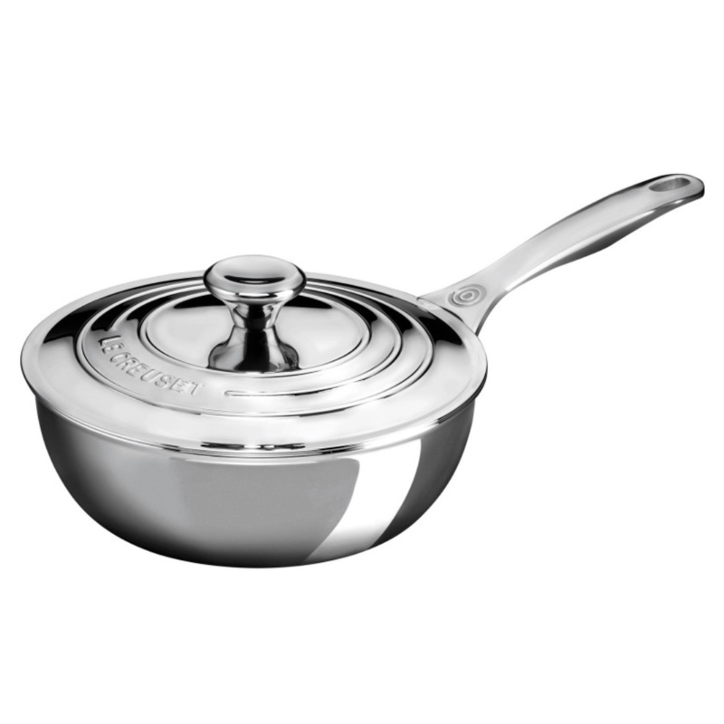 Le Creuset Stainless Steel Saucier Pan - 2 Qt