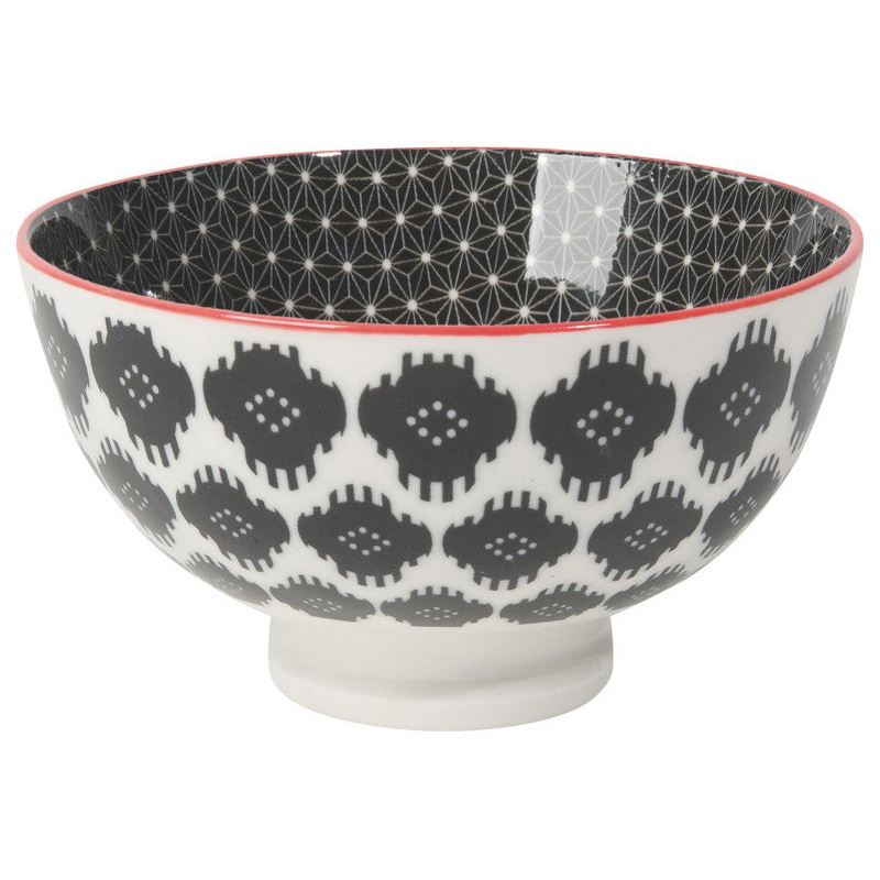 Now Designs 4" Stamped Bowl - Black Ikat