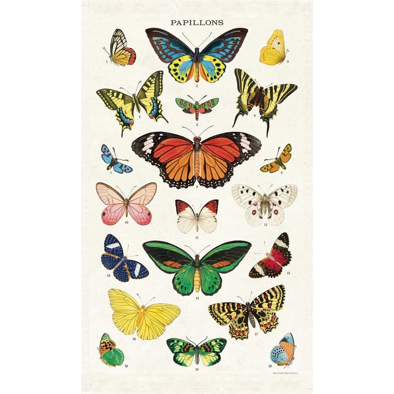 Cavallini & Co. Tea Towel - Butterflies