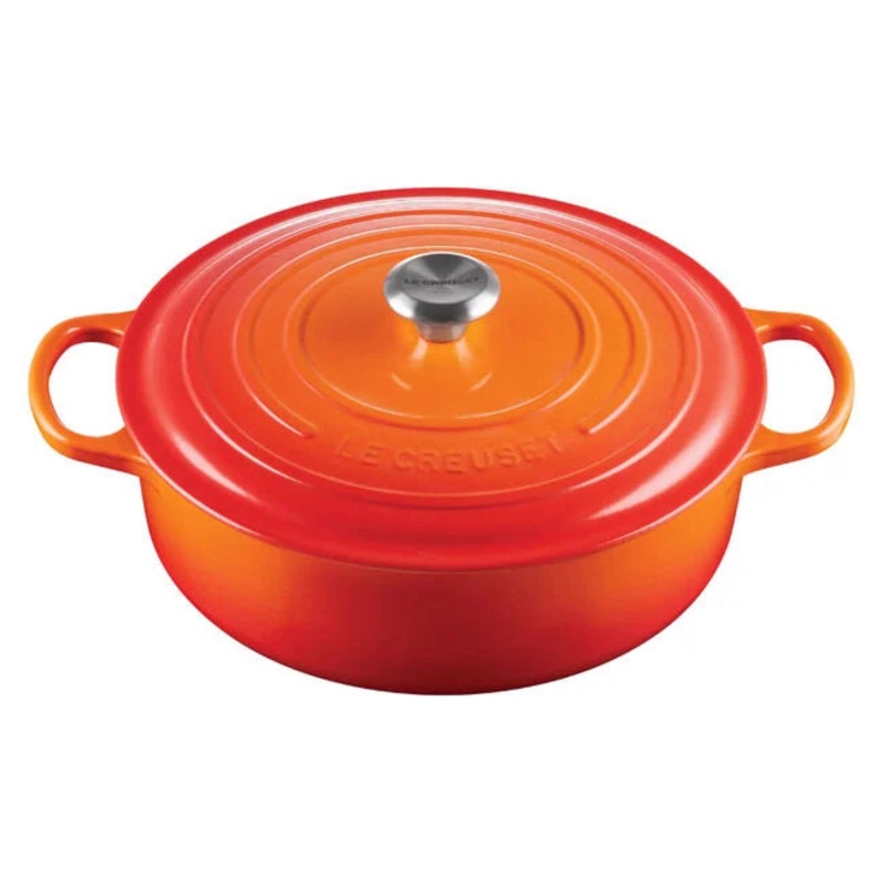 Le Creuset Wide 6.75 Qt Round Oven - Flame (PROMO)