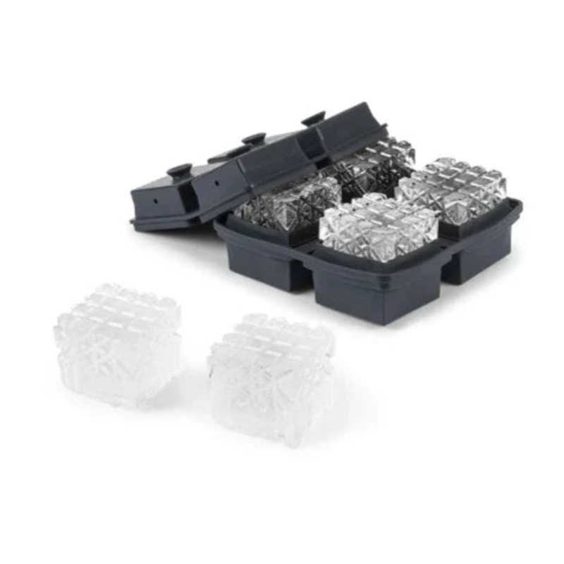 W & P Peak Crystal Cube Ice Mold - Charcoal