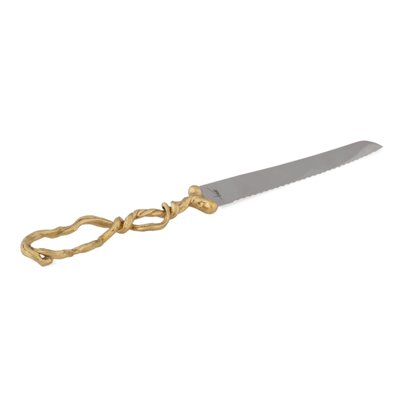 Michael Aram Wisteria Gold Bread Knife