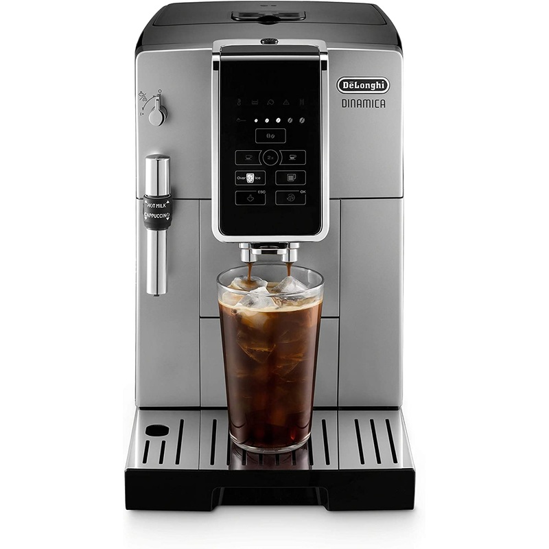 De'Longhi Dinamica Automatic Coffee & Espresso Machine TrueBrew (Iced-Coffee), Stainless Steel, ECAM35025SB