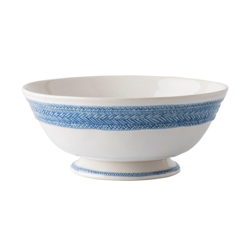 Juliska Le Panier White/Delft 11 Inch Footed Fruit Bowl