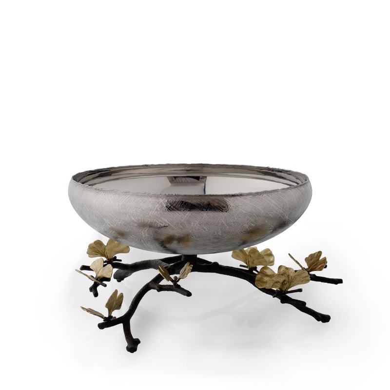 Michael Aram Butterfly Ginkgo Footed  Centerpiece Bowl