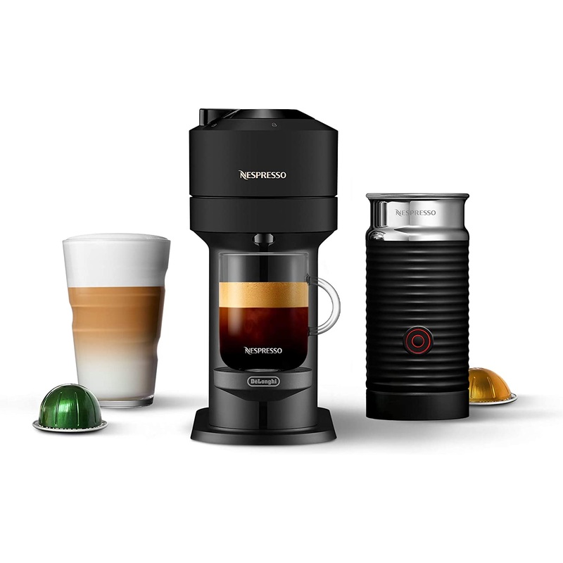 De'Longhi Nespresso Vertuo Next Coffee and Espresso Machine with Aeroccino, Matte Black ENV120BMAE