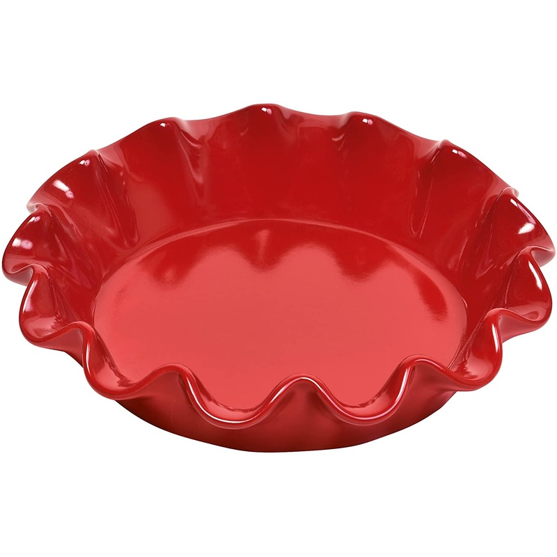 Emile Henry Deep Ruffled Pie Dish, 10.5", 1.25 qt