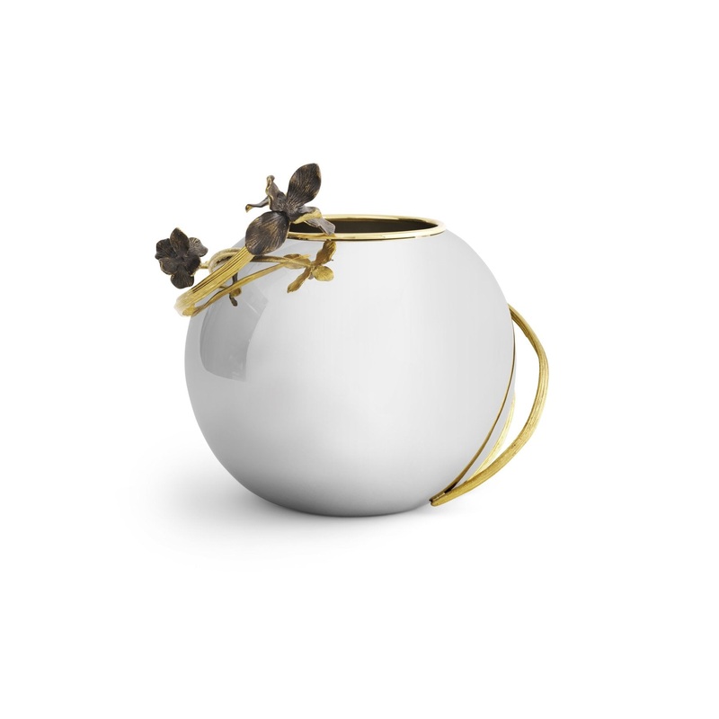 Michael Aram Black Iris Rose Bowl Vase