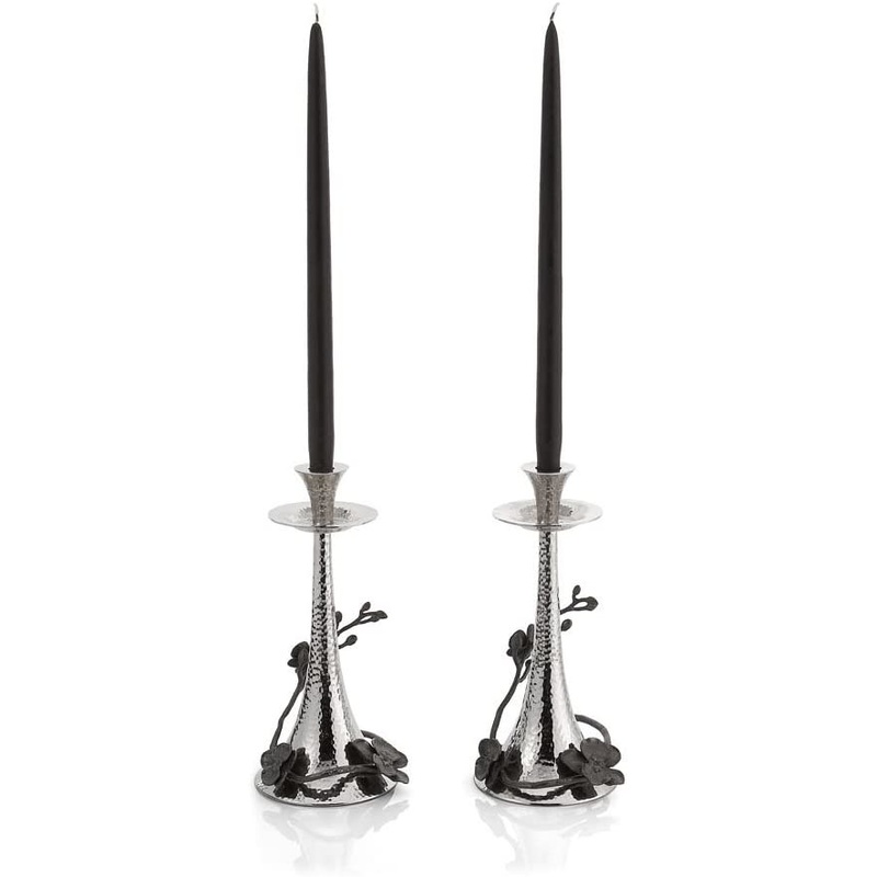 Michael Aram Black Orchid Tapered Candlesticks S/2