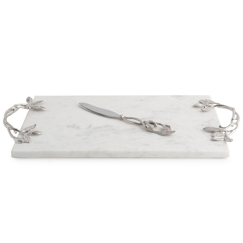 Michael Aram Laurel Cheese Board W/ Knife