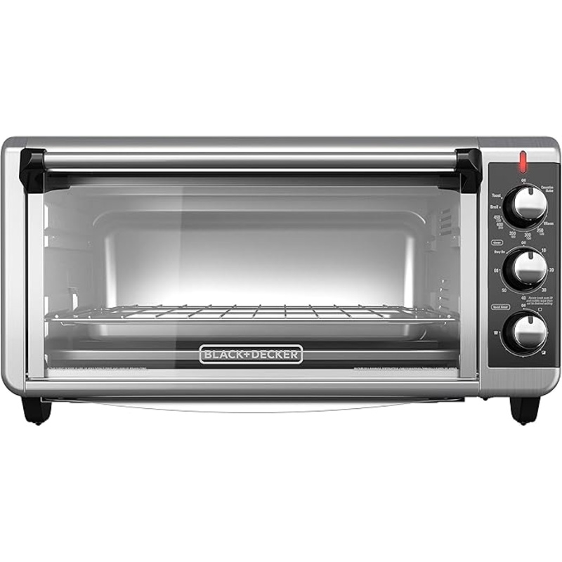 BLACK and DECKER 8-Slice Extra Wide Convection Toaster Oven, Fits 9"x13