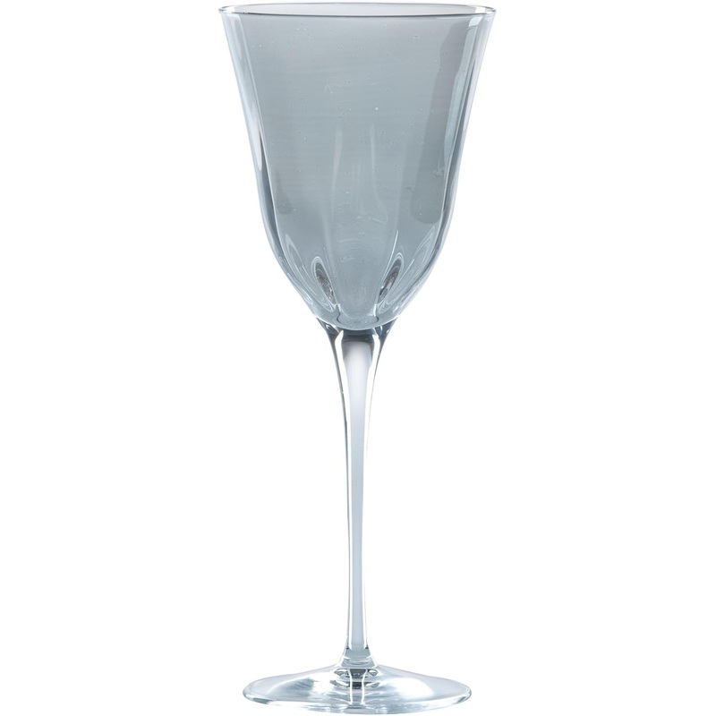 Vietri Optical Goblet, Smoke Gray