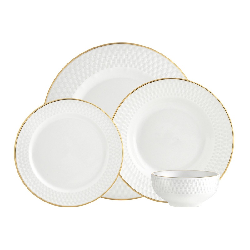 Godinger Dinnerware, 16 Pc Set, Svc for 4