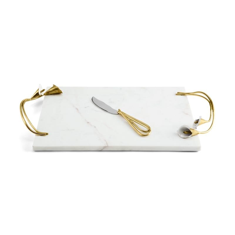 Michael Aram Calla Lily Cheese Board with Knife