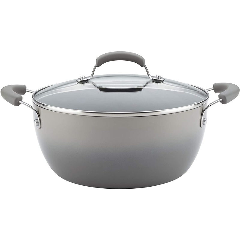 Rachael Ray Classic Brights Hard Enamel Nonstick 5.5-Quart Covered Casserole