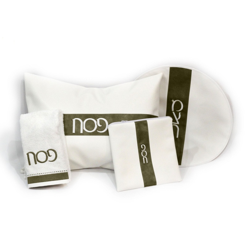 Waterdale Collection Leather Pesach Set Lines, 2 Tone