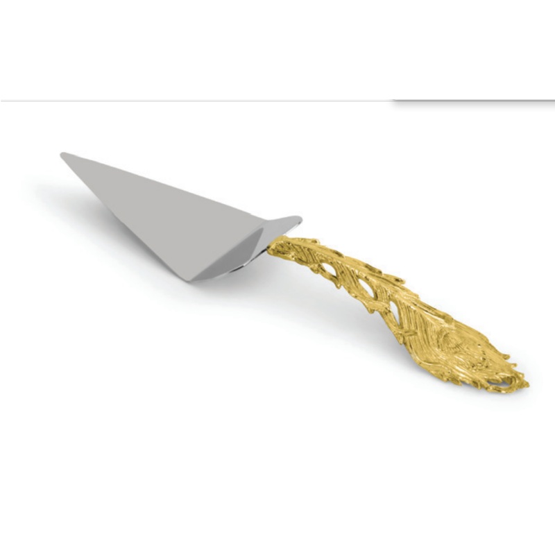 Michael Aram Plume Gold Cake Server