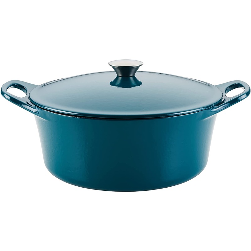 Rachael Ray Enameled Cast Iron Dutch Oven/Casserole Pot with Lid, 5 Quart