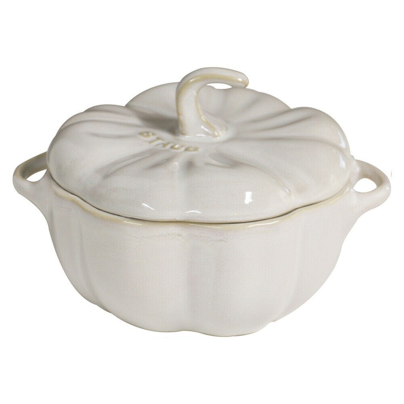 Staub Ceramic 24-oz Pumpkin Cocotte - Rustic Ivory