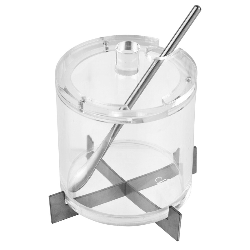 Waterdale Collection Metal Lucite Honey Dish