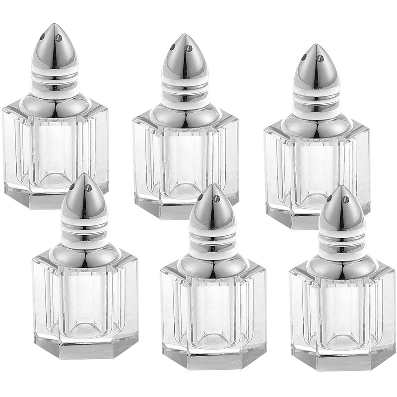 Badash Mini Individual Crystal Salt & Pepper Shakers, Set/6