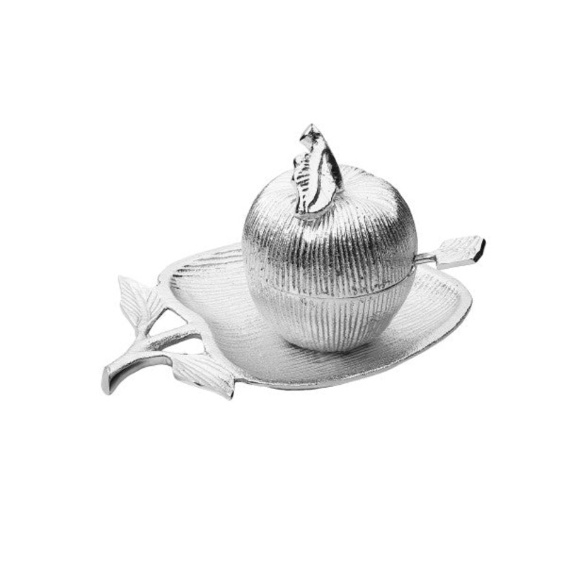 Classic Touch Apple Shaped Dish with Honey Jar