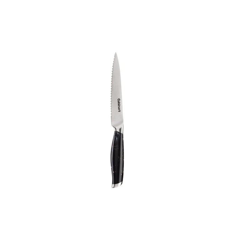 Cuisinart  Marbled Collection 5.5" Serrated Utility Knife, Black