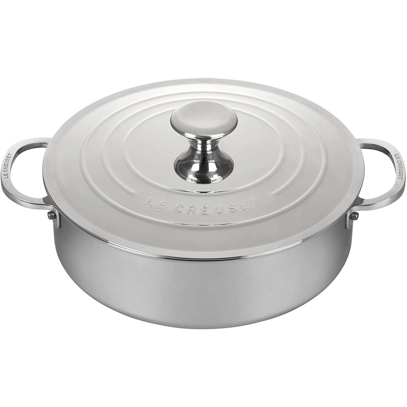 Le Creuset Stainless Steel Signature 4.5 Quart Rondeau Pan