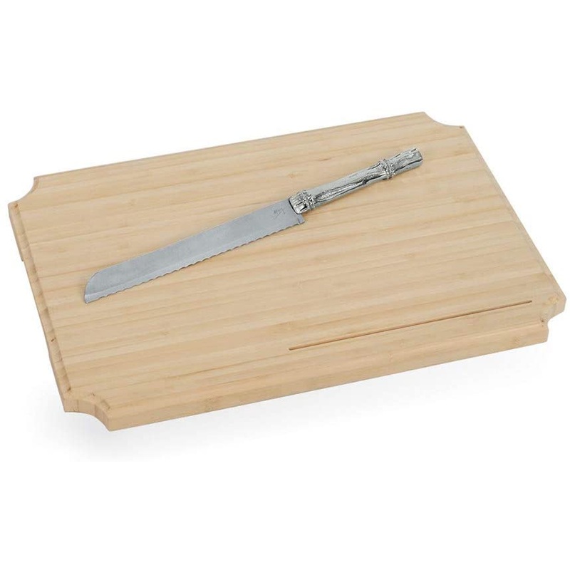 Michael Aram Bamboo Challah Board and Knife